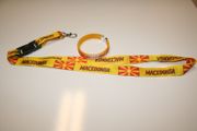 1 MACEDONIA YELLOW LANYARD AND 1 MACEDONIA YELLOW BRACELET COMBO PACK ... NEW