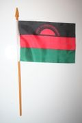 1 MALAWI NATIONAL COUNTRY FLAG 4" X 6" SMAL STICK FLAG ON 10" POLE .. NEW