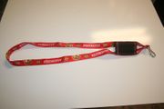 1 MANCHESTER UNITED FC FOOTBALL CLUB CELL PHONE LANYARD KEYCHAIN ... BIG LOGO SOCCER ... NEW