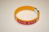 1 MANCHESTER UNITED FC FOOTBALL CLUB YELLOW FLEXIBLE METAL NYLON SOCCER  BRACELET ...NEW