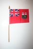 1 MANITOBA CANADIAN PROVINCIAL FLAG 4" X 6" SMALL STICK FLAG WITH 10" POLE .. NEW