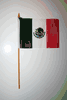 1 MEXICO NATIONAL COUNTRY FLAG 4" X 6" SMALL STICK FLAG ON 10" POLE .. NEW