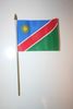 1 NAMIBIA NATIONAL COUNTRY 4' X 6" SMALL STICK FLAG ON 10" POLE .. NEW