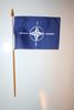 1 NATO 4" X 6" SMALL STICK FLAG ON 10" POLE .. NEW