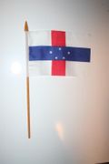 1 NETHERLANDS ANTILLES NATIONAL COUNTRY 4" X 6" SMALL STICK FLAG ON 10" POLE .. NEW