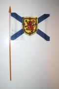 1 NOVA SCOTIA CANADIAN PROVINCIAL FLAG 4" X 6" SMALL STICK FLAG ON 10" POLE .. NEW
