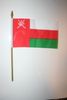 1 OMAN NATIONAL COUNTRY 4" X 6" SMALL STICK FLAG ON 10" POLE ..NEW