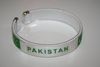 1 PAKISTAN WHITE COUNTRY FLAG FLEXIBLE METAL NYLON BRACELET ... NEW