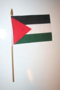 1 PALESTINE NATIONAL COUNTRY 4" X 6" SMALL STICK FLAG ON 10" POLE .. NEW