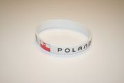 1 POLAND COUNTRY FLAG WHITE SOCCER BRACELET ... FIFA WORLD CUP ... NEW