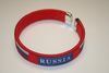 1 RUSSIA COUNTRY FLAG RED FLEXIBLE METAL NYLON BRACELET ... NEW
