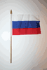 1 RUSSIA NATIONAL COUNTRY 4" X 6" SMALL STICK FLAG ON 10" POLE .. NEW
