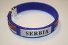 1 SERBIA COUNTRY FLAG BLUE FLEXIBLE METAL NYLON BRACELET ... NEW