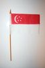 1 SINGAPORE 4" X 6" SMALL STICK FLAG ON 10" POLE .. NEW