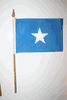 1 SOMALIA NATIONAL COUNTRY 4" X 6" SMALL STICK FLAG ON 10" POLE ..NEW