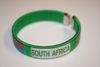 1 SOUTH AFRICA GREEN COUNTRY FLAG FLEXIBLE METAL NYLON BRACELET ... NEW