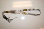 1 SRILANKA GREY COUNTRY FLAG HIGH GLOSS LANYARD KEYCHAIN PASSHOLDER NECKSTRAP ... NEW