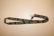1 ST. KITTS BLACK COUNTRY FLAG LANYARD KEYCHAIN PASSHOLDER ...NEW
