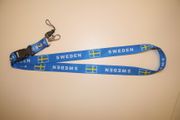 1 SWEDEN COUNTRY FLAG LANYARD KEYCHAIN PASSHOLDER ...NEW