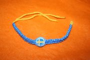 1 SWEDEN COUNTRY FLAG WOVEN BRACELET ....NEW