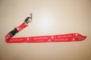 1 SWITZERLAND COUNTRY FLAG RED LANYARD KEYCHAIN PASSHOLDER ... SOCCER NEW
