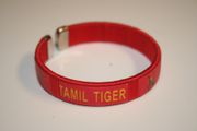 1 TAMIL TIGER SRILANKA FLEXIBLE METAL NYLON BRACELET ... NEW