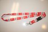 1 TURKEY COUNTRY FLAG RED AND WHITE LANYARD KEYCHAIN PASSHOLDER ... NEW