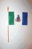 1 YUKON CANADIAN PROVINCIAL FLAG 4" X 6" SMALL STICK FLAG ON 10" POLE .. NEW