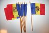 12 ANDORRA COUNTRY 4"  X 6" SMALL STICK FLAGS WITH 10 INCH POLE .. NEW