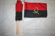 12 ANGOLA COUNTRY FLAG 12" X 18" STICK FLAGS .. NEW