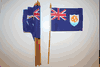 12 ANGUILLA COUNTRY 4" X 6" SMALL STICK FLAGS WITH 10" POLE ..NEW