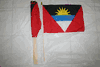 12 ANTIGUA & BARBUDA COUNTRY FLAG 12" X 18" STICK FLAGS .. NEW