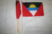 12 ANTIGUA & BARBUDA COUNTRY FLAG 12" X 18" STICK FLAGS .. NEW