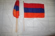 12 ARMENIA COUNTRY FLAG 12" X 18" STICK FLAGS ..NEW