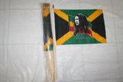 12 BOB MARLEY PICTURE JAMAICA FREEDOM 12" X 18" STICK FLAGS .. NEW