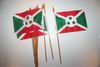 12 BURUNDI COUNTRY 4" X 6" SMALL STICK FLAGS WITH 10" POLE ... NEW