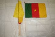12 CAMEROON COUNTRY FLAG 12" X 18" STICK FLAGS .. NEW