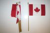 12 CANADA COUNTRY 4" X 6" SMALL STICK FLAGS WITH 10" POLE ..NEW