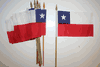 12 CHILE COUNTRY 4" X 6" SMALL STICK FLAGS WITH 10" POLE .. NEW