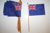 12 COOK ISLANDS COUNTRY 4" X 6" SMALL STICK FLAGS WITH 10" POLE .. NEW