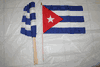 12 CUBA COUNTRY FLAG 12" X 18" STICK FLAGS .. NEW