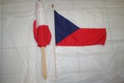 12 CZECH REPUBLIC COUNTRY FLAG 12" X 18" STICK FLAGS .. NEW