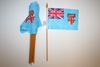 12 FIJI NATIONAL COUNTRY FLAG 4" X 6" SMALL STICK FLAGS ON 10" POLE .. NEW
