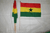 12 GHANA COUNTRY FLAG 12" X 18" LARGE STICK FLAGS .. NEW