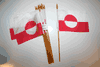 12 GREENLAND NATIONAL COUNTRY FLAG 4" X 6" SMALL STICK FLAGS ON 10" POLE .. NEW