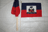 12 HAITI COUNTRY FLAG 12" X 18" LARGE STICK FLAGS .. NEW