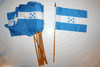 12 HONDURAS NATIONAL COUNTRY FLAG 4" X 6" SMALL STICK FLAGS ON 10" POLE .. NEW