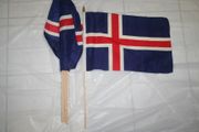 12 ICELAND COUNTRY FLAG 12" X 18" LARGE STICK FLAGS .. NEW