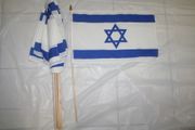 12 ISREAL COUNTRY FLAG 12" X 18" LARGE STICK FLAGS .. NEW