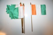 12 IVORY COAST NATIONAL COUNTRY FLAG 4" X 6" SMALL STICK FLAGS ON 10" POLE .. COTE D' IVOIRE .. NEW